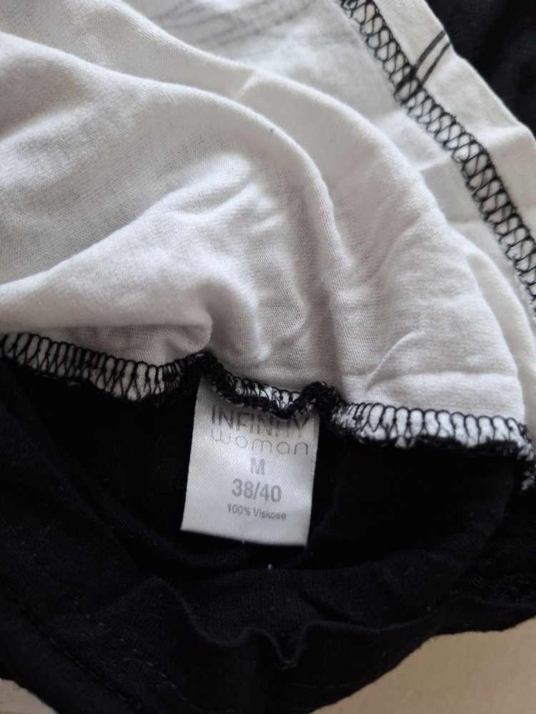 schwarz weißes Blusen-Shirt Gr. M/38
