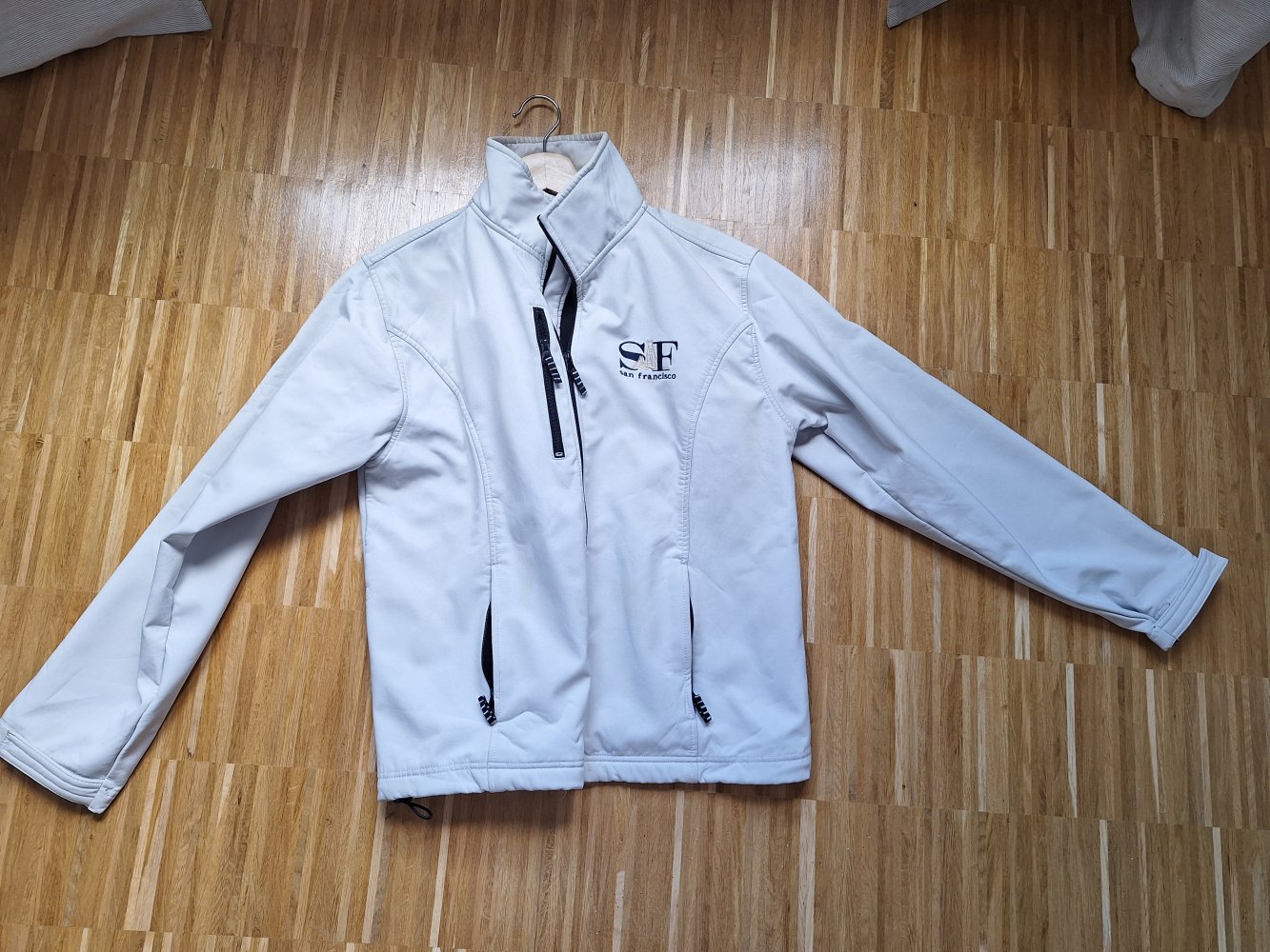 weiße Wind- und Wetterjacke, Gr. S San Francisco