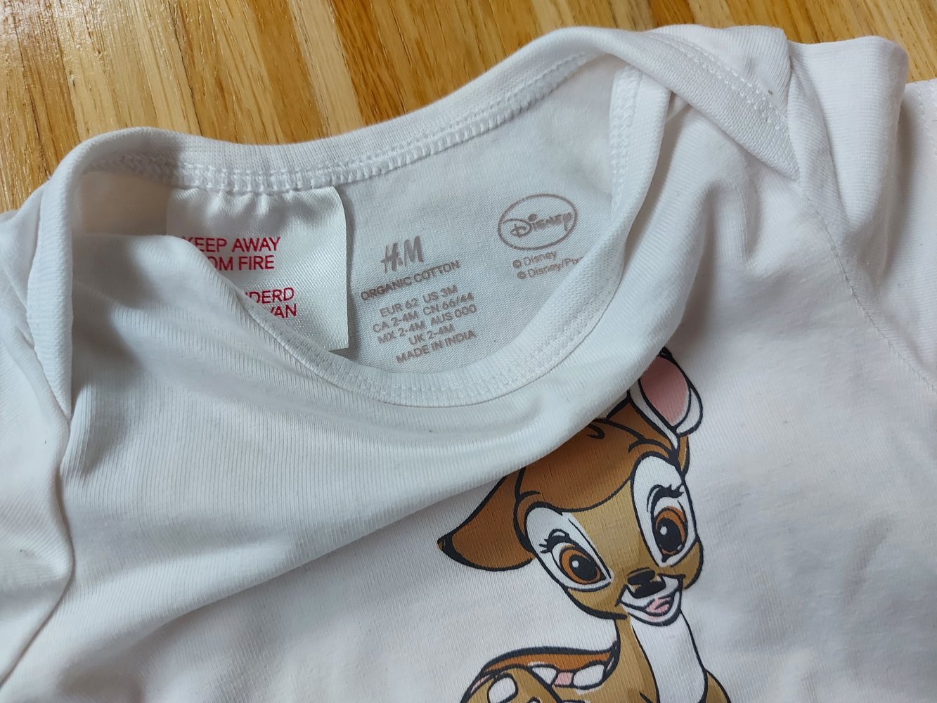 3-er Set: 3 weiße Disney Bodys Bambi und Klopfer Gr. 62
