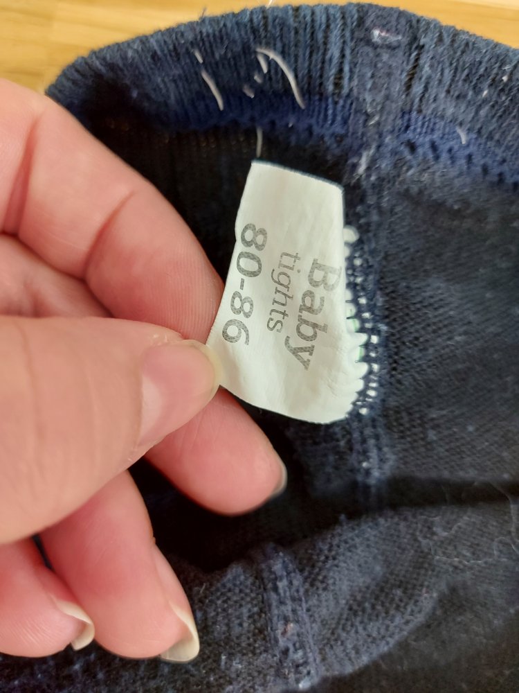 dunkelblaue Babystrumpfhose, Gr. 80-86
