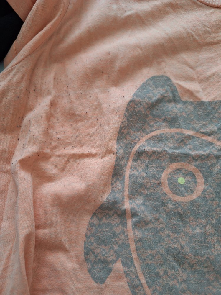 Orangefarbenes T-Shirt mit Eule Life's a hoot, Gr. 40/42