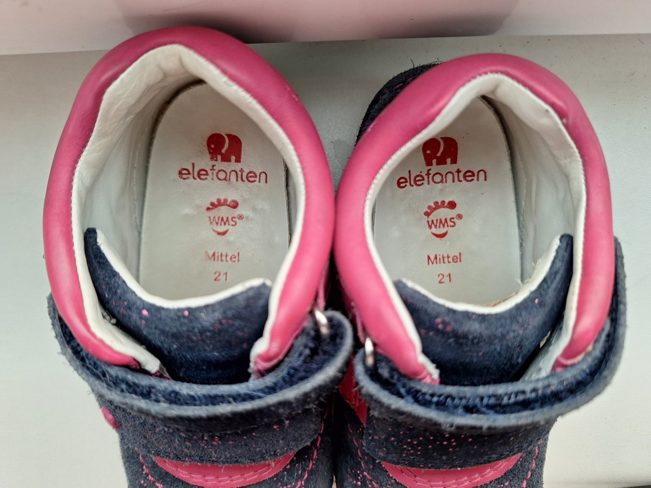 elefanten Lauflernerschuhe Gr. 21 mit Glitzer und Herzen