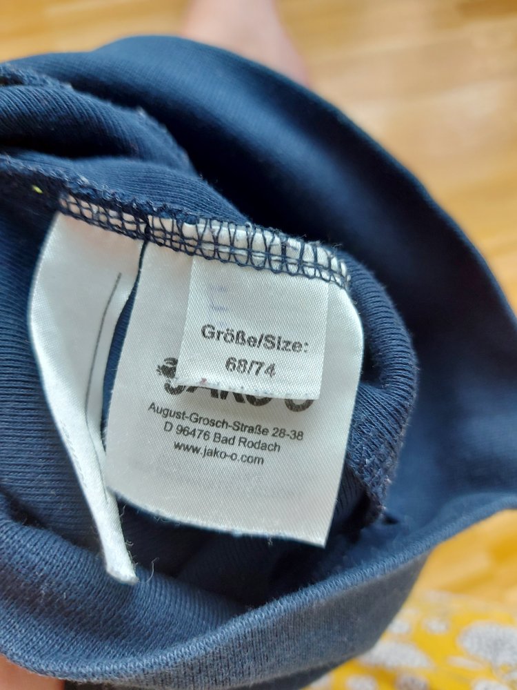 dunkelblaue Babyjogginghose mit breitem Bund, Gr. 68/74