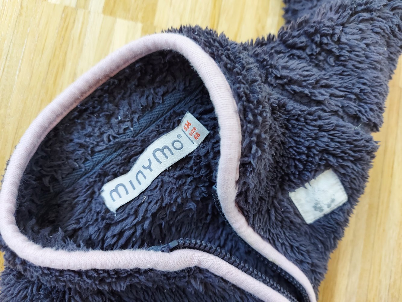 flauschige anthrazitfarbene Fleecejacke für Baby Mädchen Gr. 68