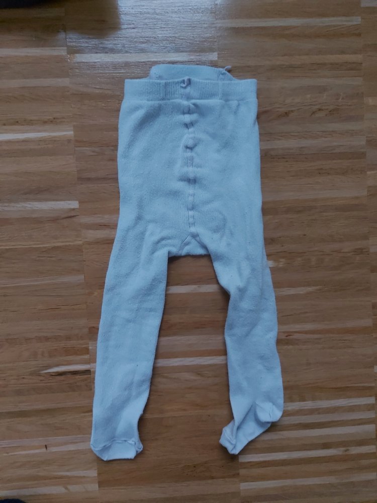 weiße Babystrumpfhose