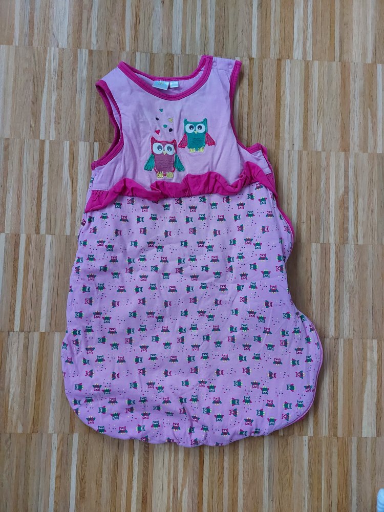 pinker Babyschlafsack mit Eulen 70 cm