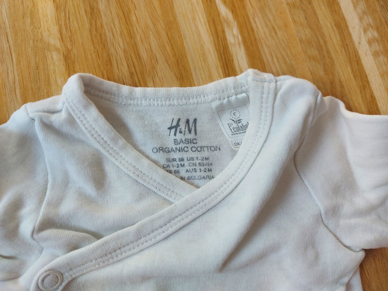 weißer Langarm-Wickelbody H&M Gr. 56