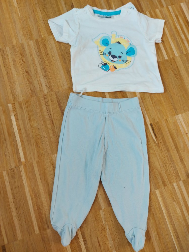 weißes Babytshirt mit kleiner Maus cutie pie