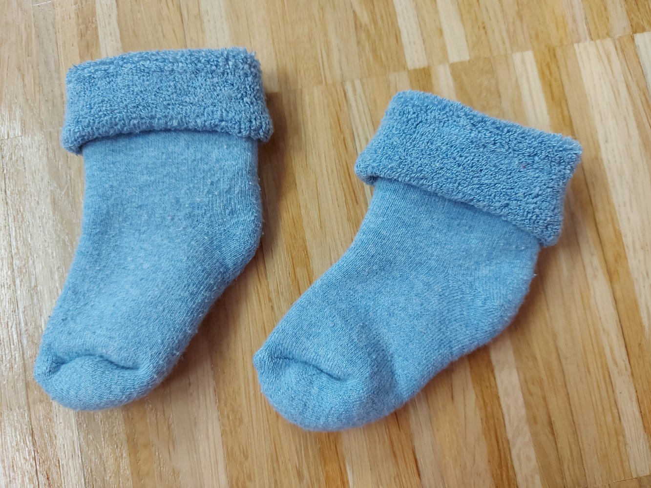 blaue Babysocken