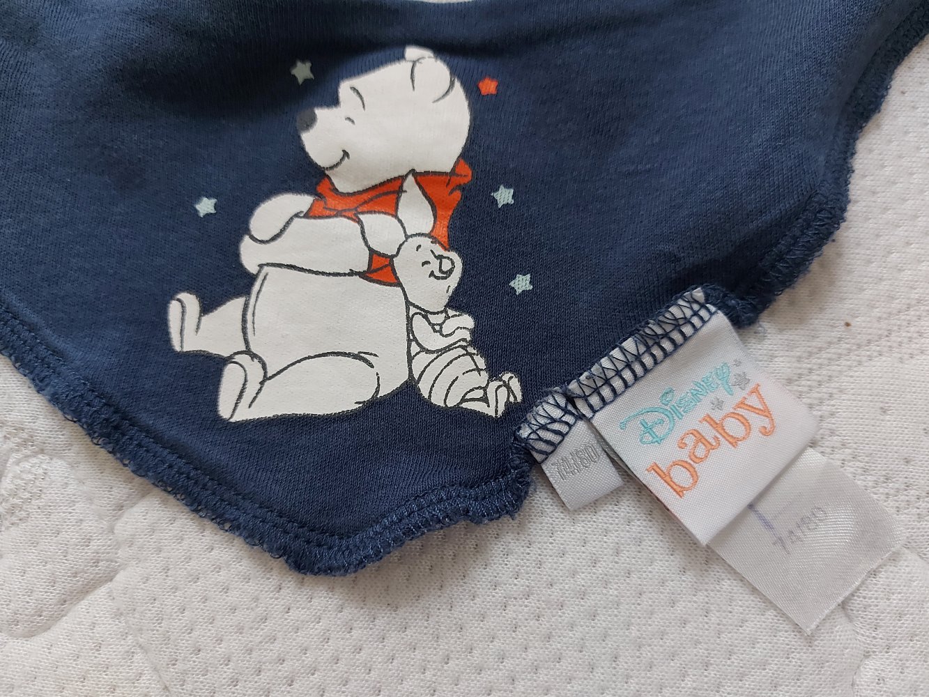 dunkelblaues Winnie the Pooh-Dreieckstuch / Halstuch, Gr. 74/80