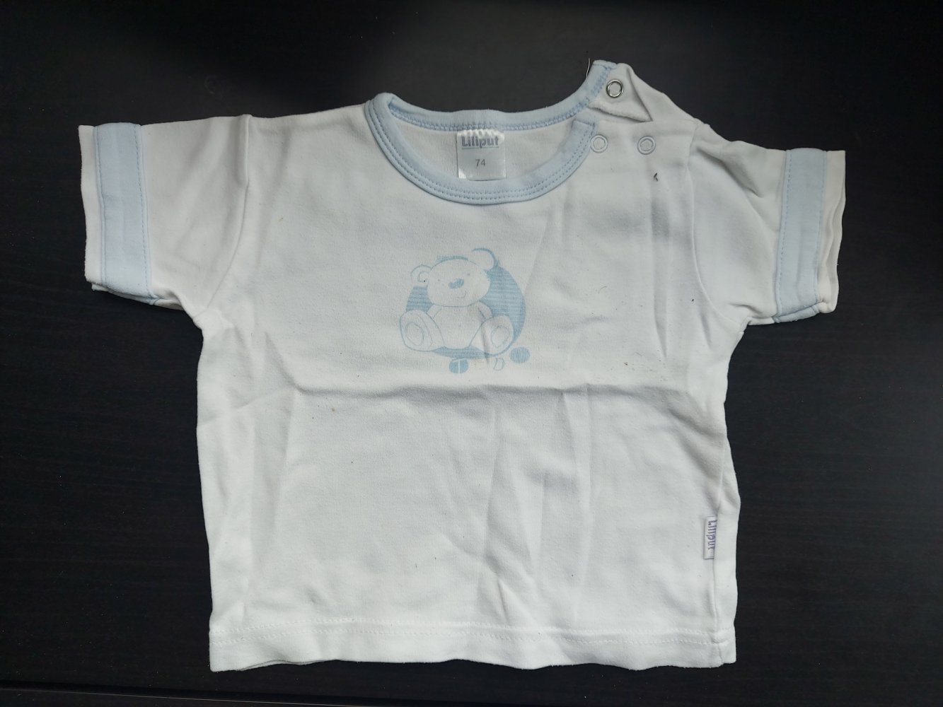 kurzärmliges weißes T-Shirt für Babys, Gr. 74