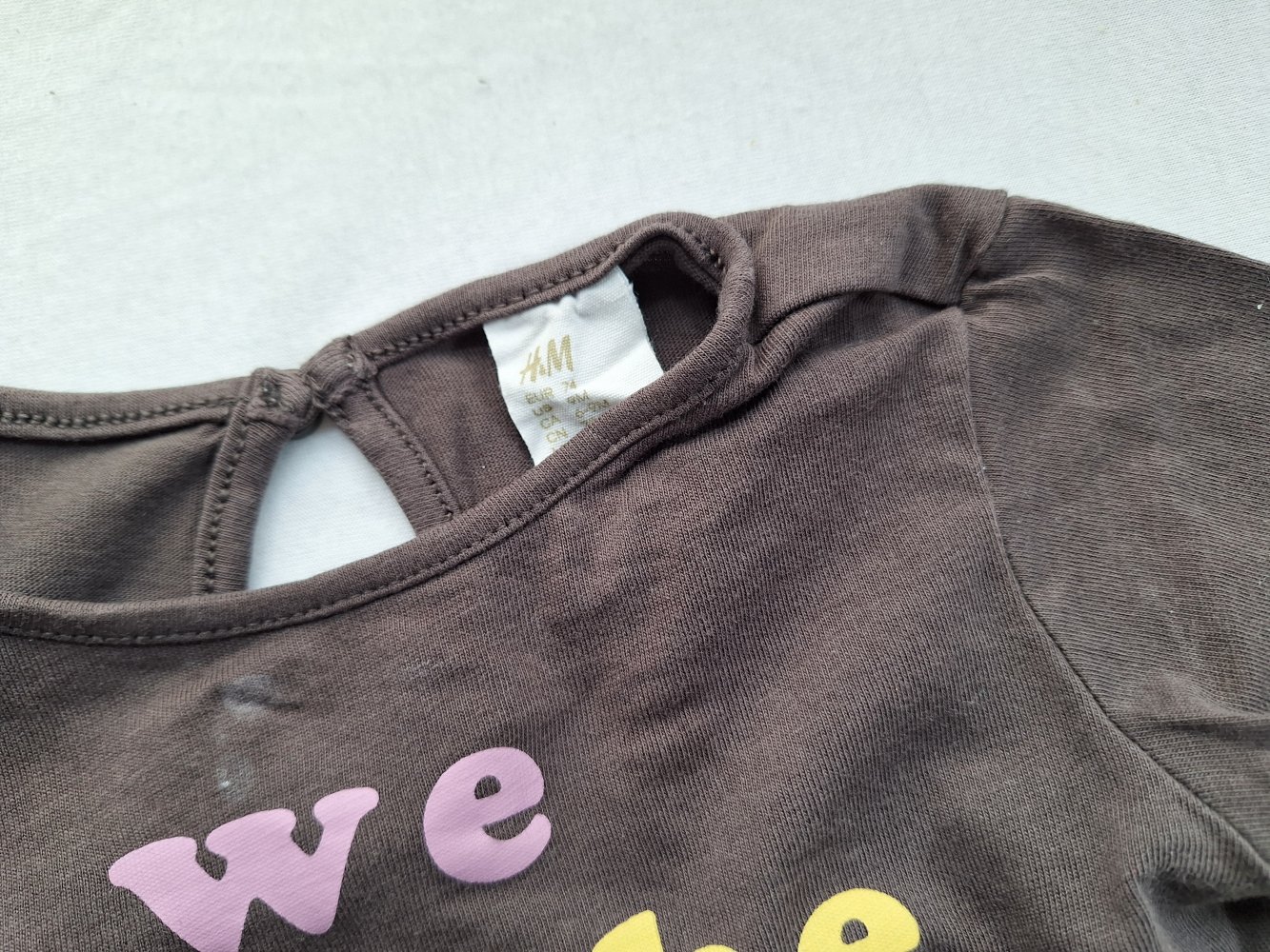 Braunes Babysweatshirt we are the future Gr. 74