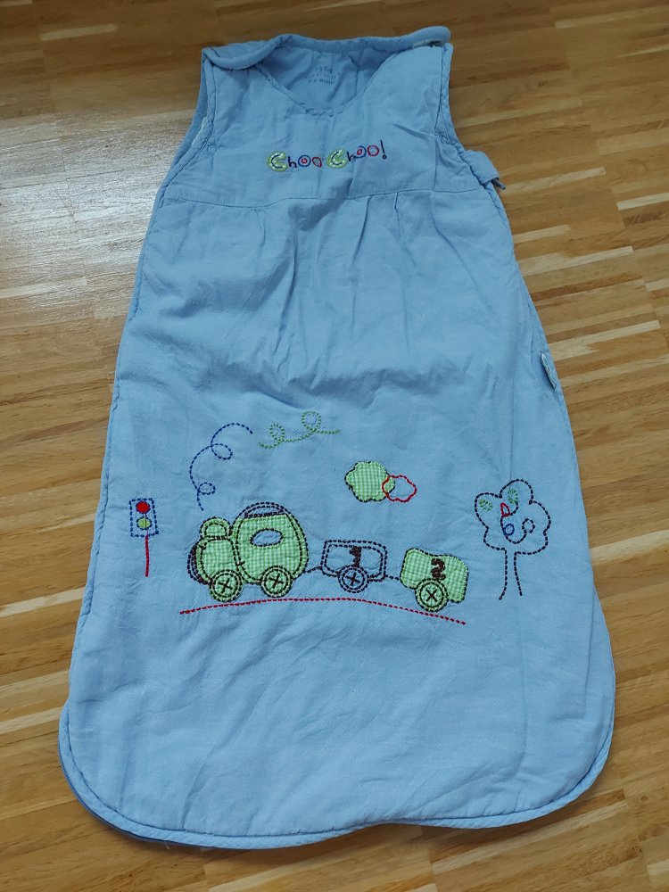 blauer Babyschlafsack 70 cm, 0-6 Monate 2.5 Tog Ganzjahresschlafsack