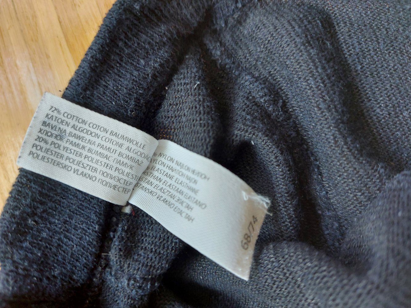 dunkelblaue Babystrumpfhose, Gr. 68/74