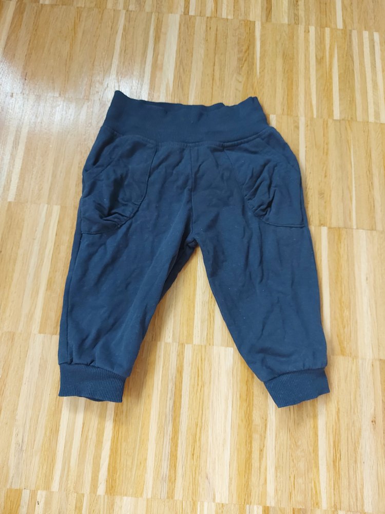 dunkelblaue Babyjogginghose mit breitem Bund, Gr. 74