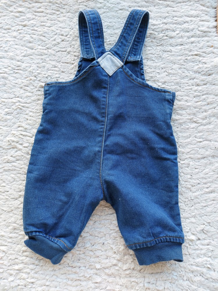dunkelblaue Latzhose mit Elefant Gr. 62