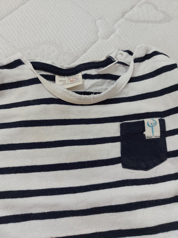 gestreiftes Baby-T-Shirt von Zara Baby, Gr. 80