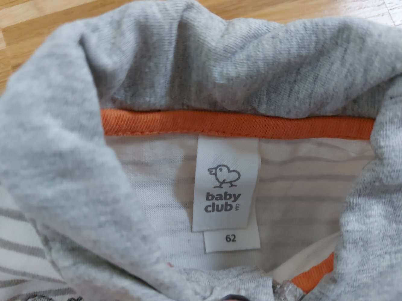 weiß gestreiftes Poloshirt / Polohemd mit Zebra Gr. 62