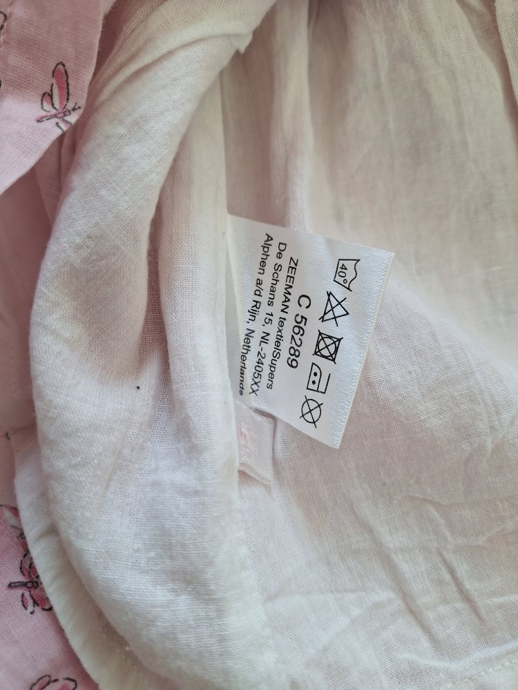 Rosa Kleidchen mit Schmetterlingen/Libellen Gr. 80