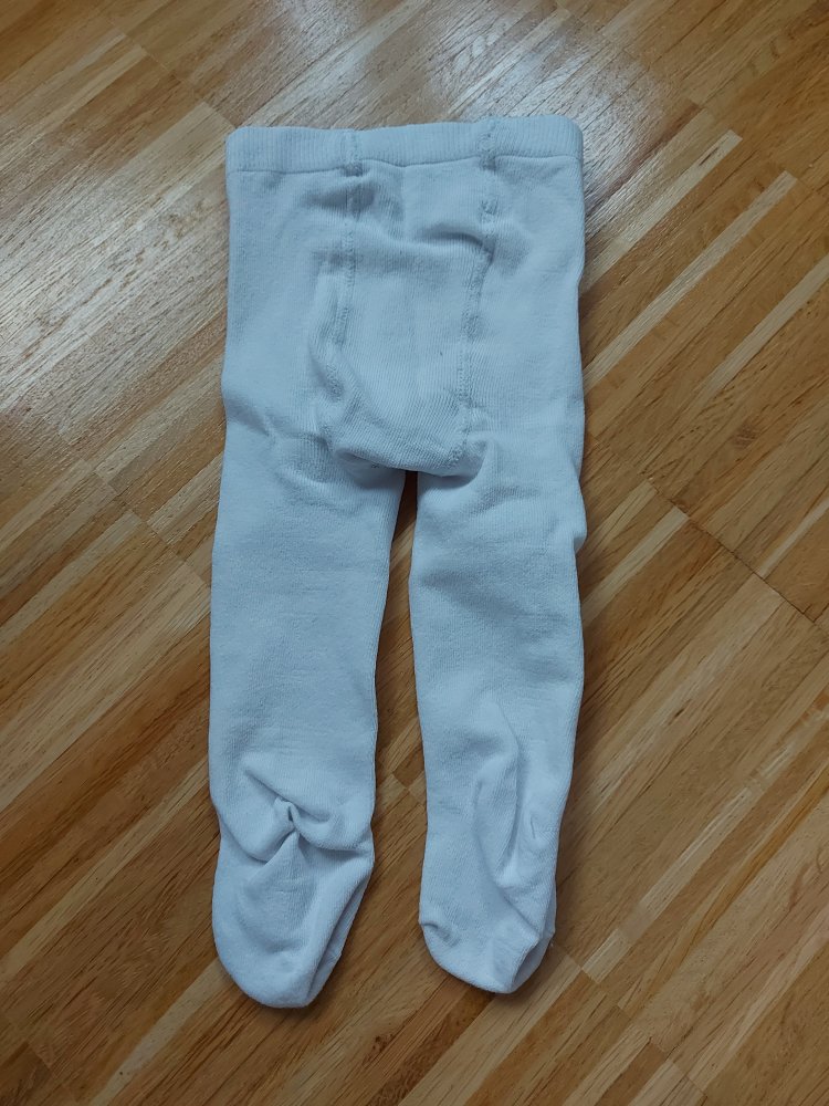 weiße Baby-Strumpfhose Gr. 56/62