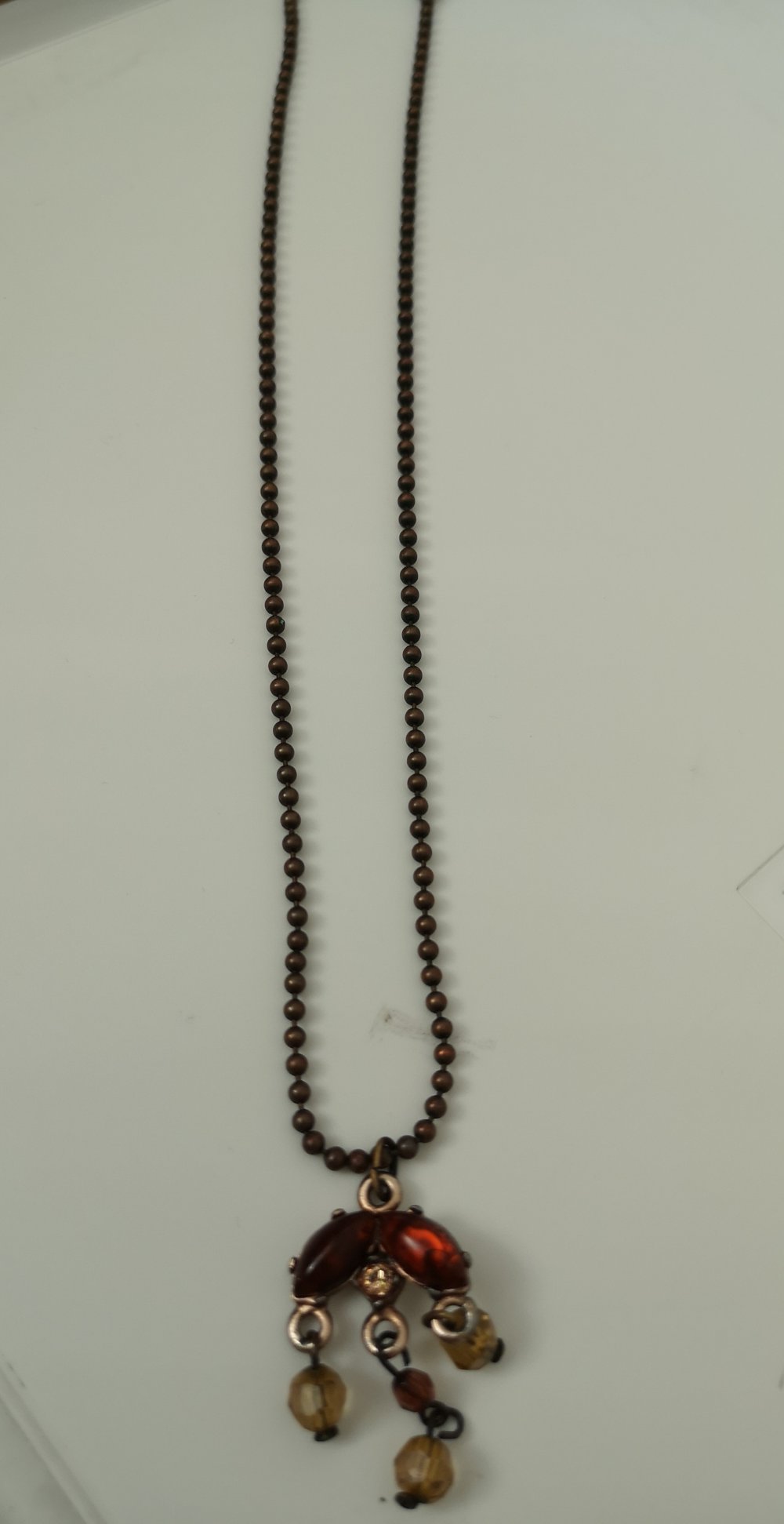 braune Boho-Kette mit Steinen Bohemian Style