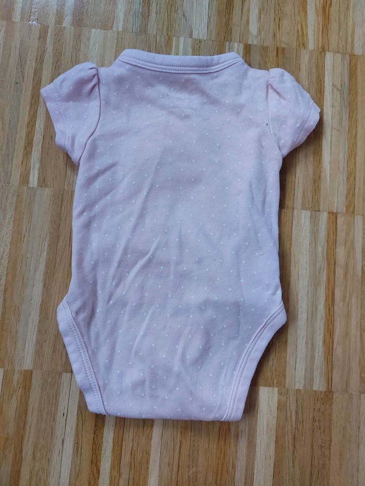 rosa Kurzarm-Wickelbody mit Aristocats-Marie, Gr. 62