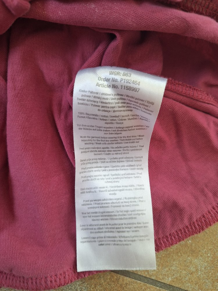 Pinker Pullover mit Einhorn, Reh usw Gr. 92