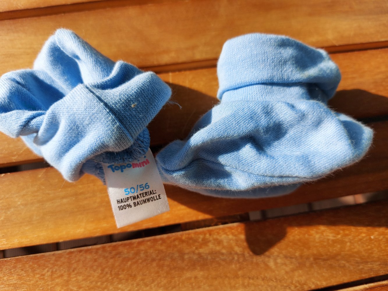 blaue Babyschühchen / Erstlingsschühchen / Söckchen
