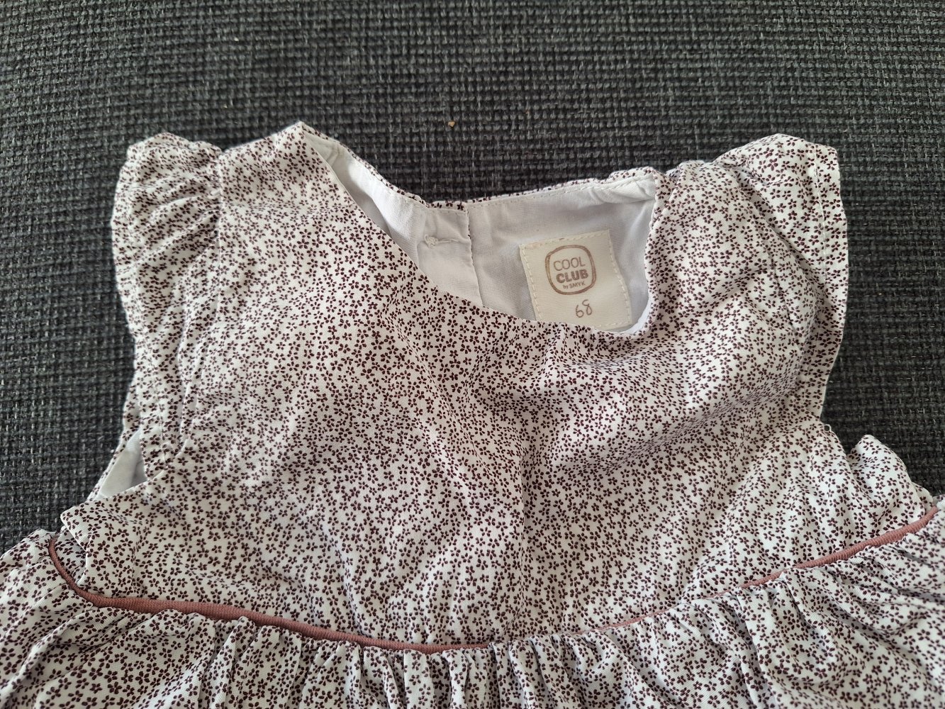 Süßes Babykleidchen mit passender Haarschleife Gr. 68