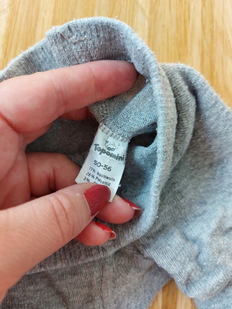 graue Babystrumpfhose Gr. 50-56