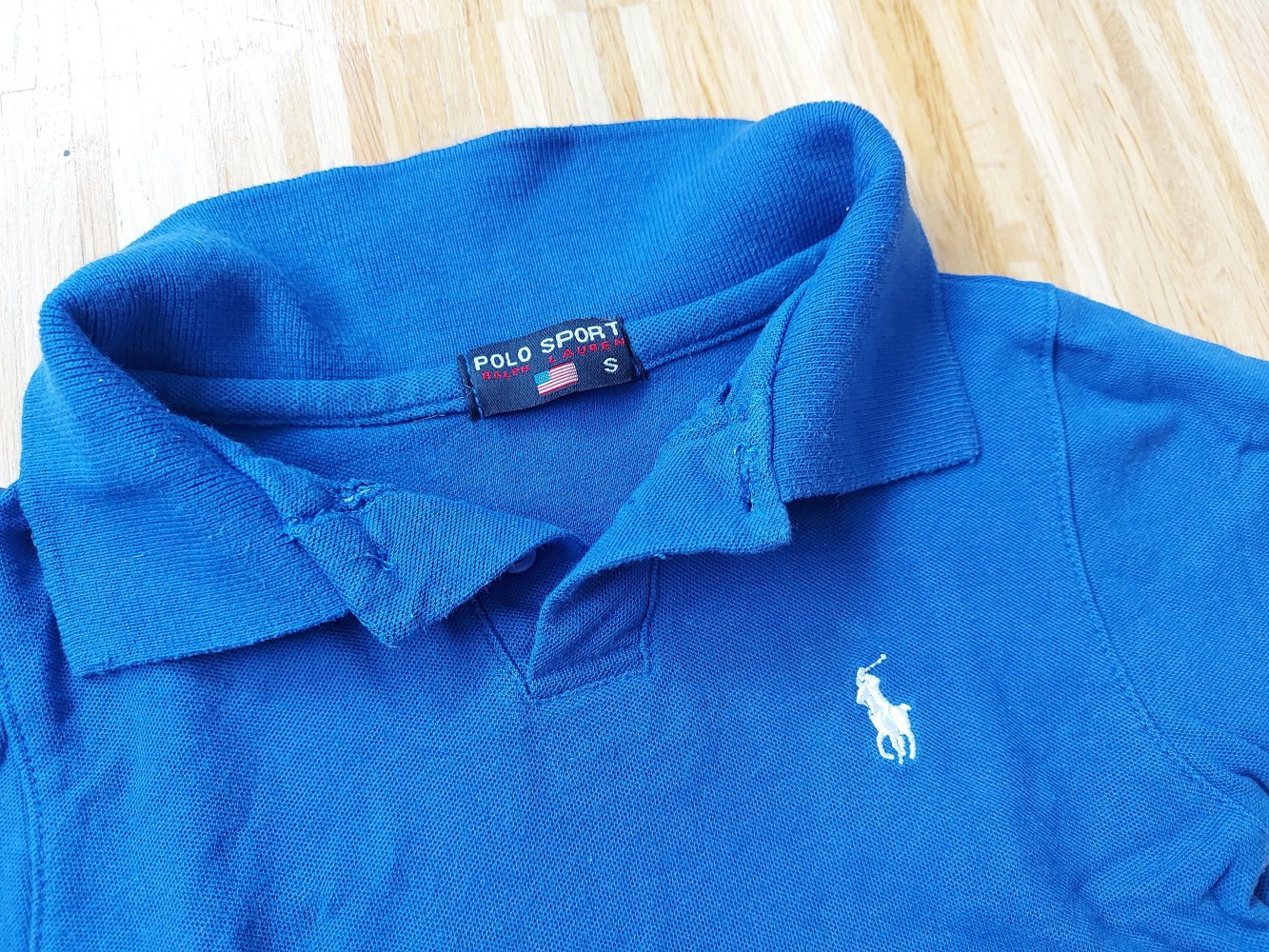 kurzärmliges blaues Polo Sport Shirt Gr. S Ralph Lauren