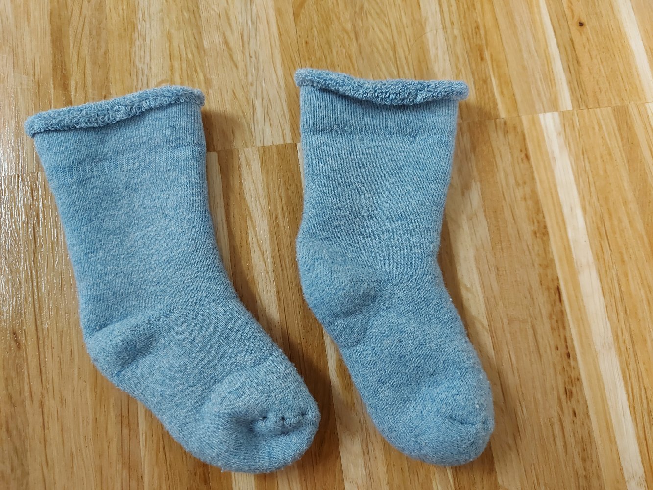 blaue Babysocken