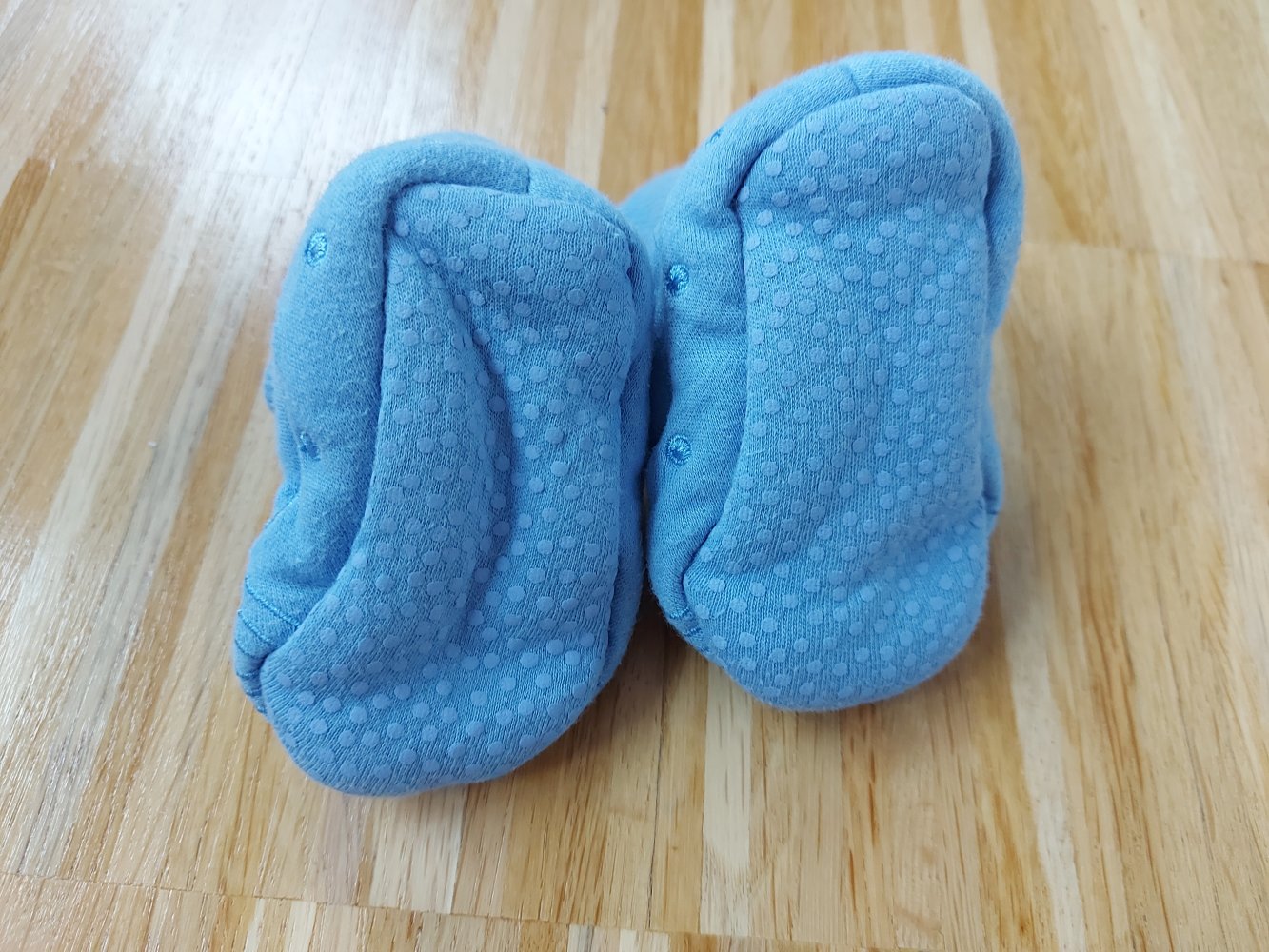 kuschelige blaue Pitzelpatz-Hausschuhe für Babys, Gr. 18/19