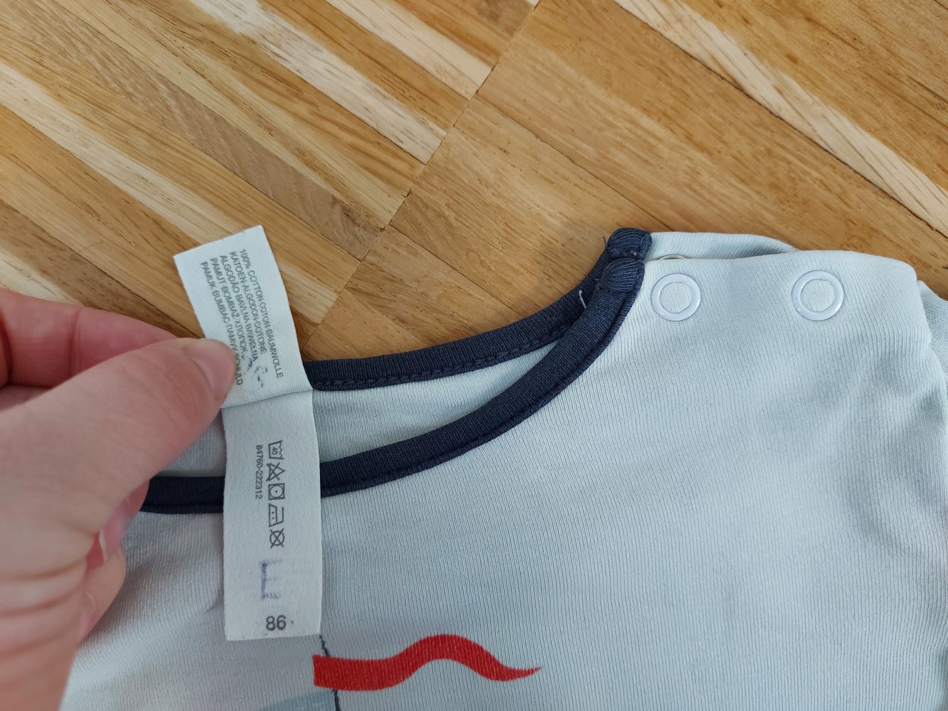 langärmliger weißer Babypullover little sailor Longsleeve, Gr. 86