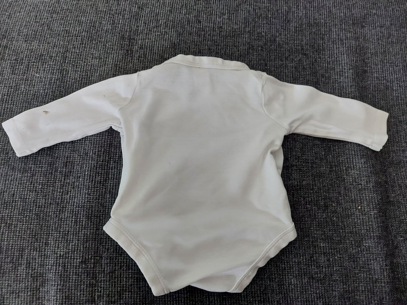 weißer Langarm-Wickelbody Gr. 56 geschlechtsneutral / unisex