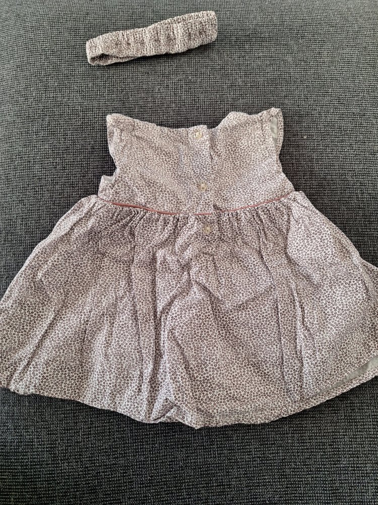 Süßes Babykleidchen mit passender Haarschleife Gr. 68