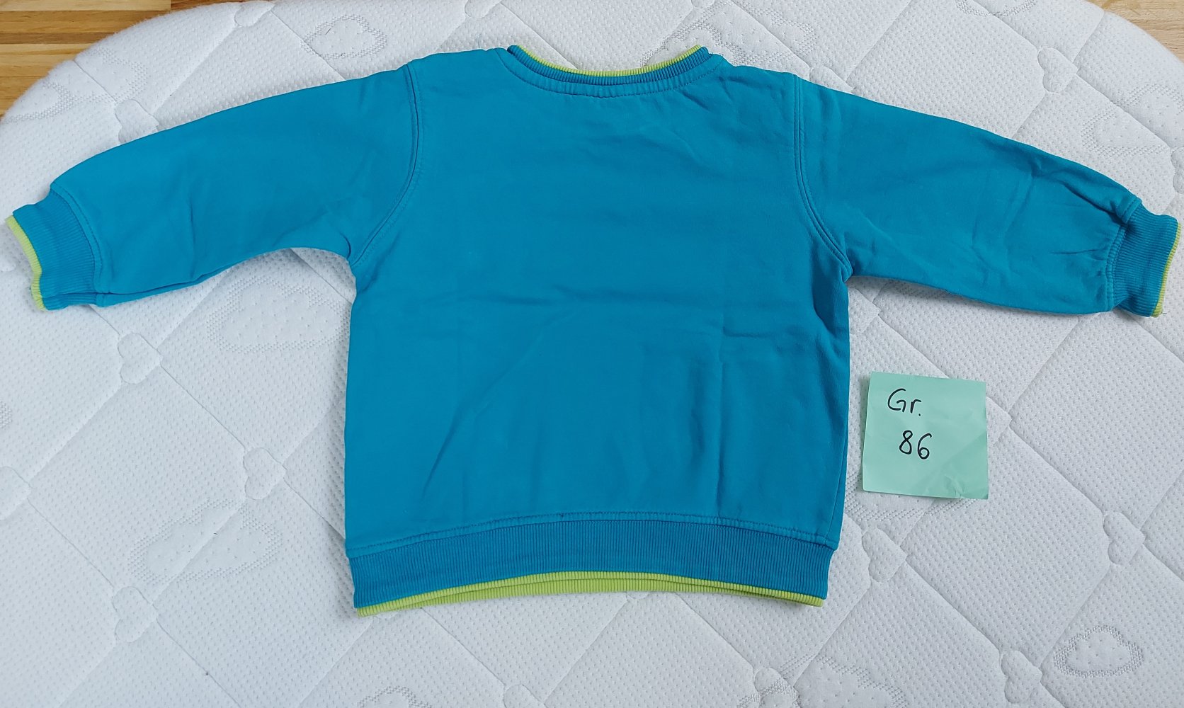 langärmliger blauer Babypullover Hip Hop Bear, Gr. 86