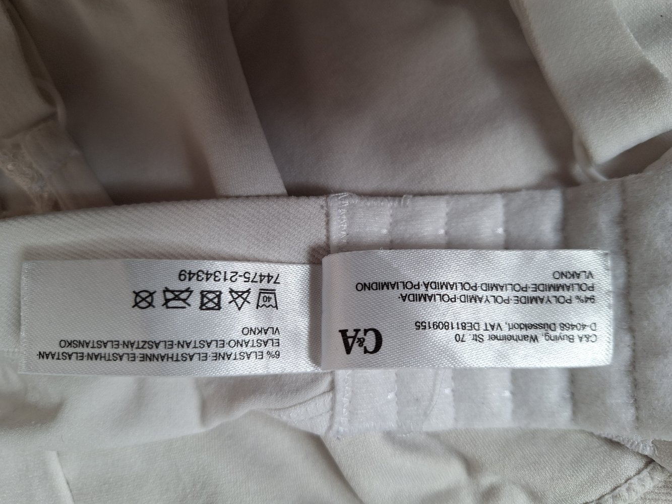 2 weiße Still-BHs, Gr. XL, ohne Bügel
