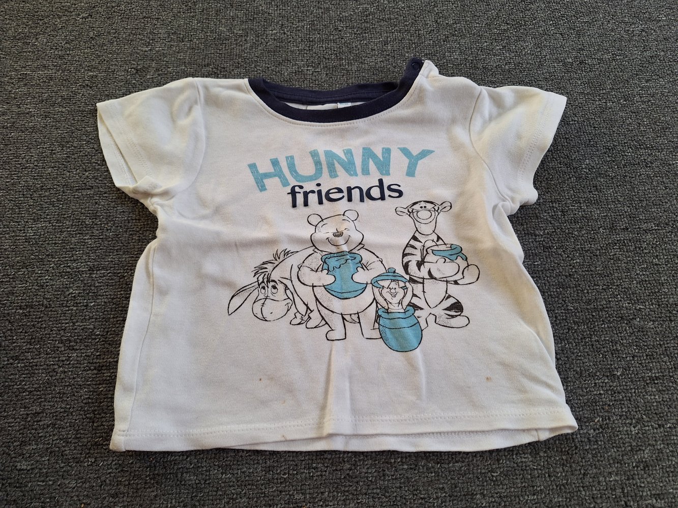 Weißes Winnie Pooh Shirt Gr. 80/86 Hunny friends