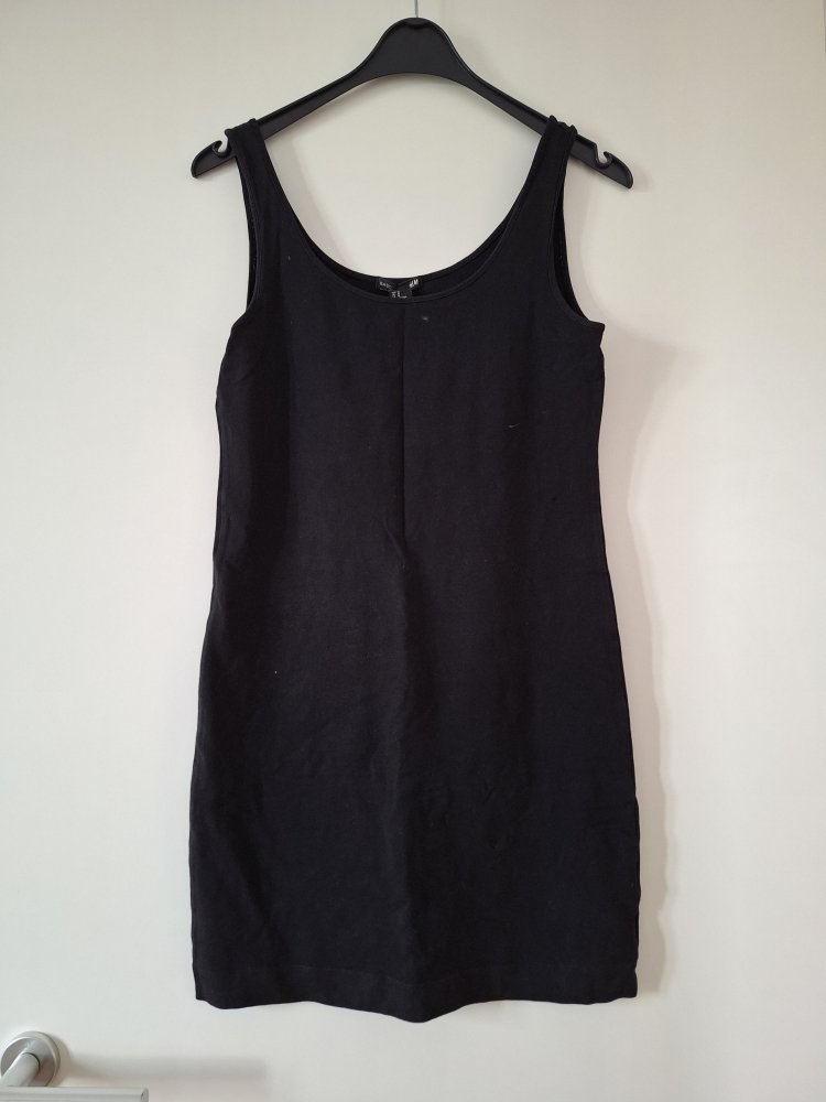Schwarzes Basic Stretch Kleid, Gr. M