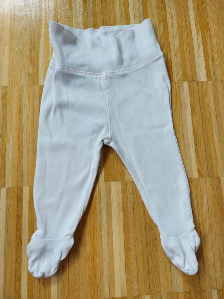 2er Set: Hosen mit breitem Bund und Füßchen Gr. 62 rosa türkis