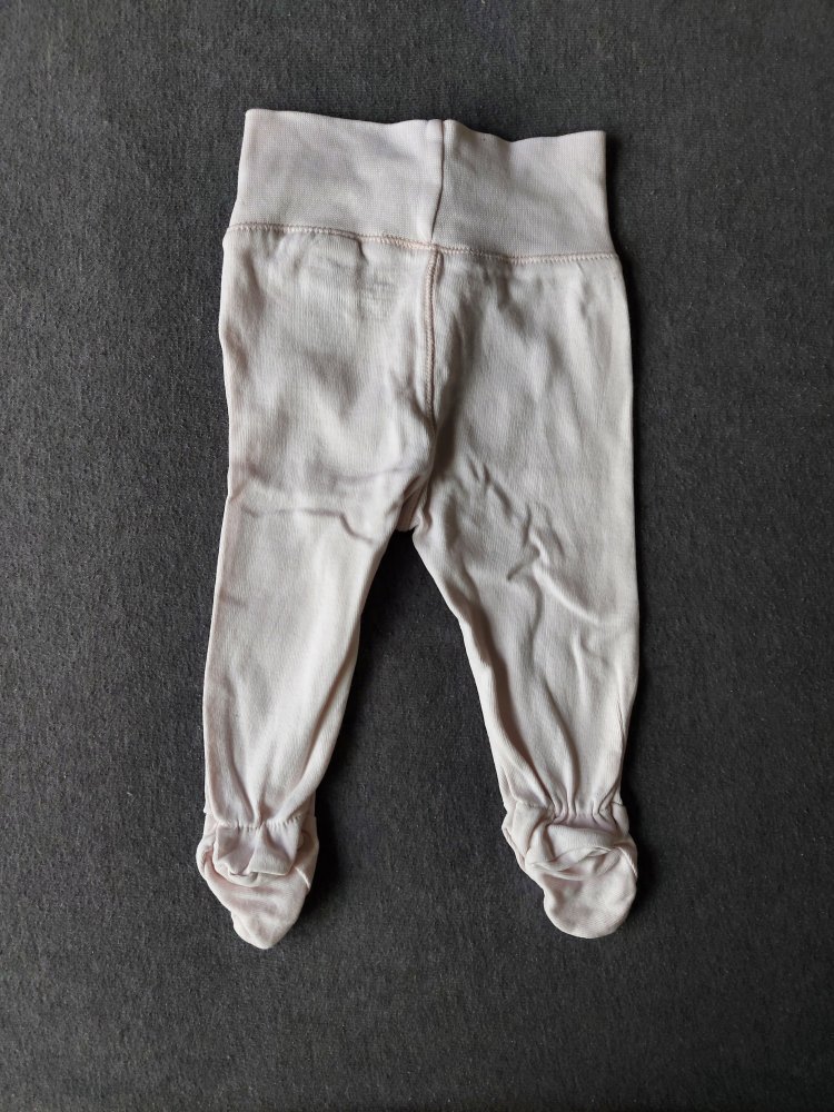 2er Set: Hosen mit breitem Bund und Füßchen Gr. 62 rosa türkis
