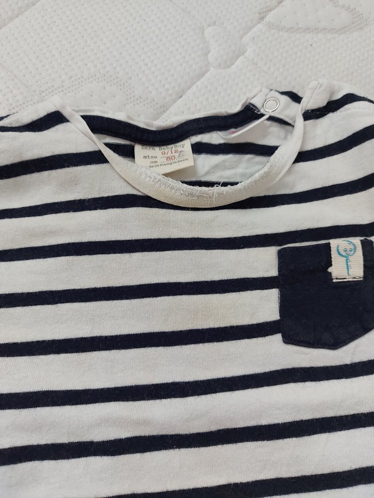 gestreiftes Baby-T-Shirt von Zara Baby, Gr. 80