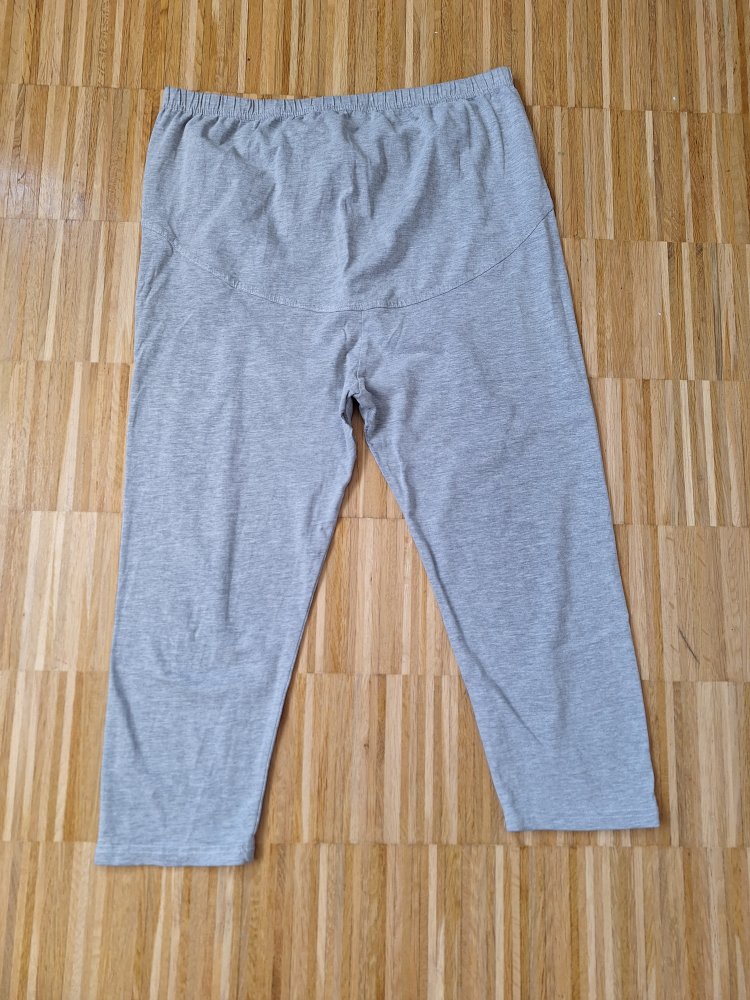 Graue Schwangerschaftsleggings Dreiviertelhose Gr. L