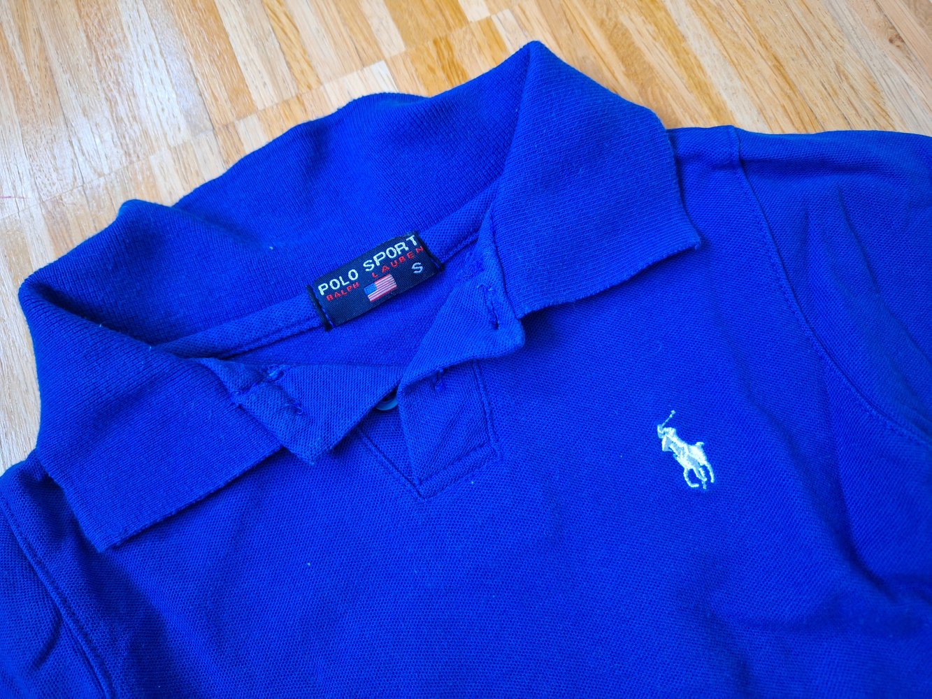 kurzärmliges blaues Polo Sport Shirt Gr. S Ralph Lauren
