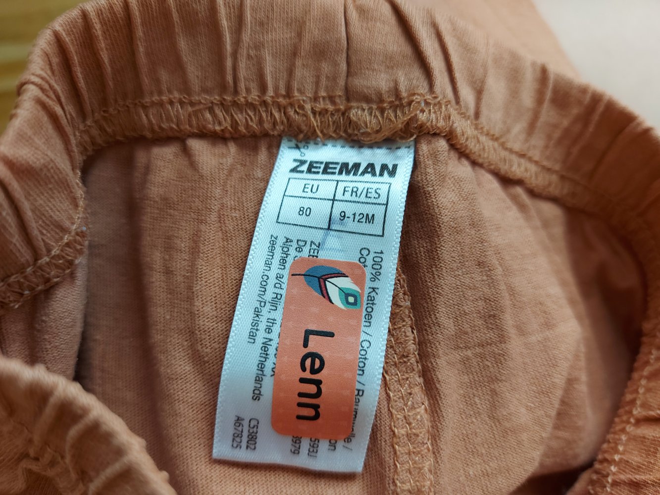 rostbraune Babyhose / Leggings, Gr. 80