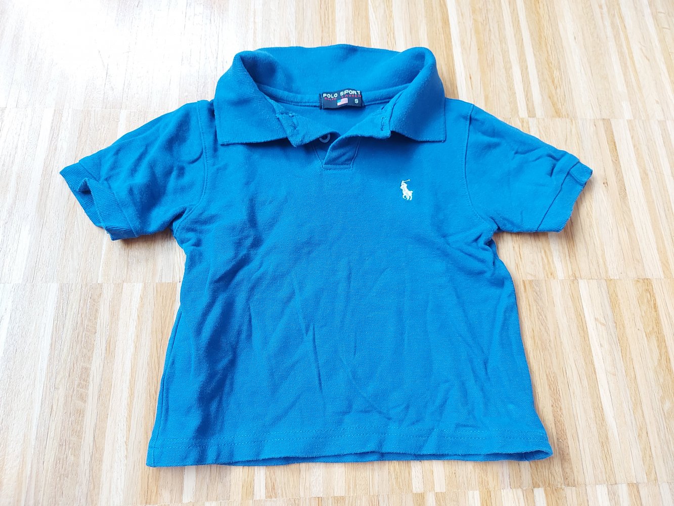 kurzärmliges blaues Polo Sport Shirt Gr. S Ralph Lauren