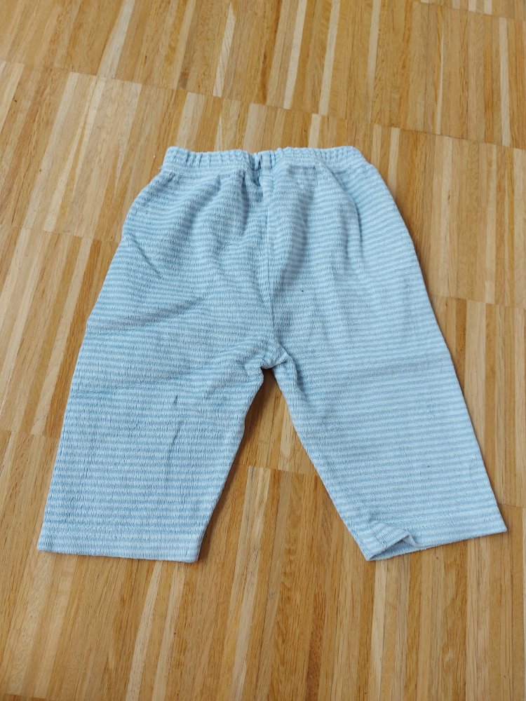 hellblau gestreifte Babyhose
