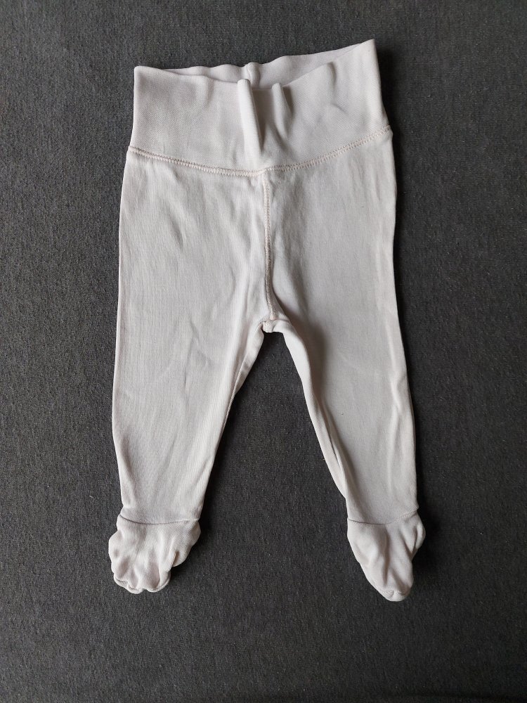 2er Set: Hosen mit breitem Bund und Füßchen Gr. 62 rosa türkis