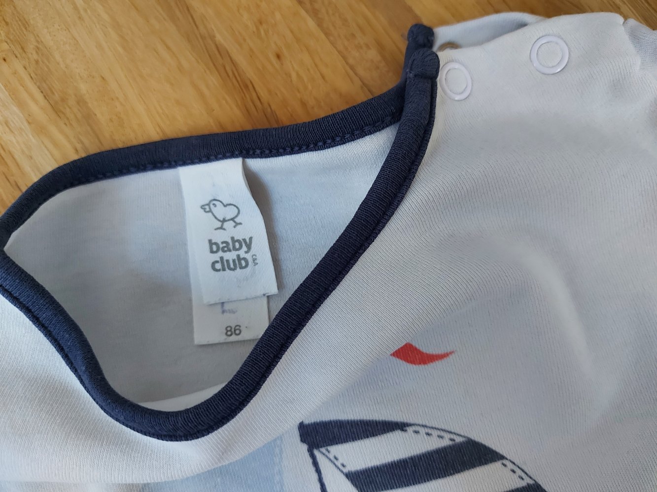 langärmliger weißer Babypullover little sailor Longsleeve, Gr. 86